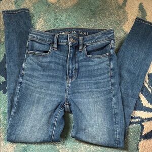 American Eagle Outfitters Women's Light Blue Skinny Jeans